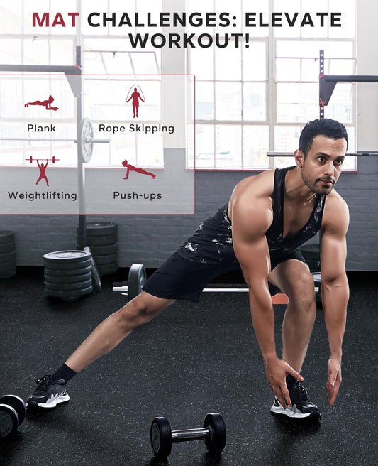 HAPBEAR 0.56" heavy-duty EVA mats, 24 pcs 96 sqft, treadmill & home gym flooring