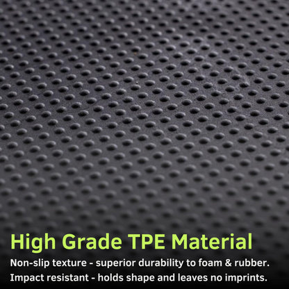 Baselayer Balance ½" TPE tiles, 30 sqft, odor-free rubber-like flooring, cardio use, black